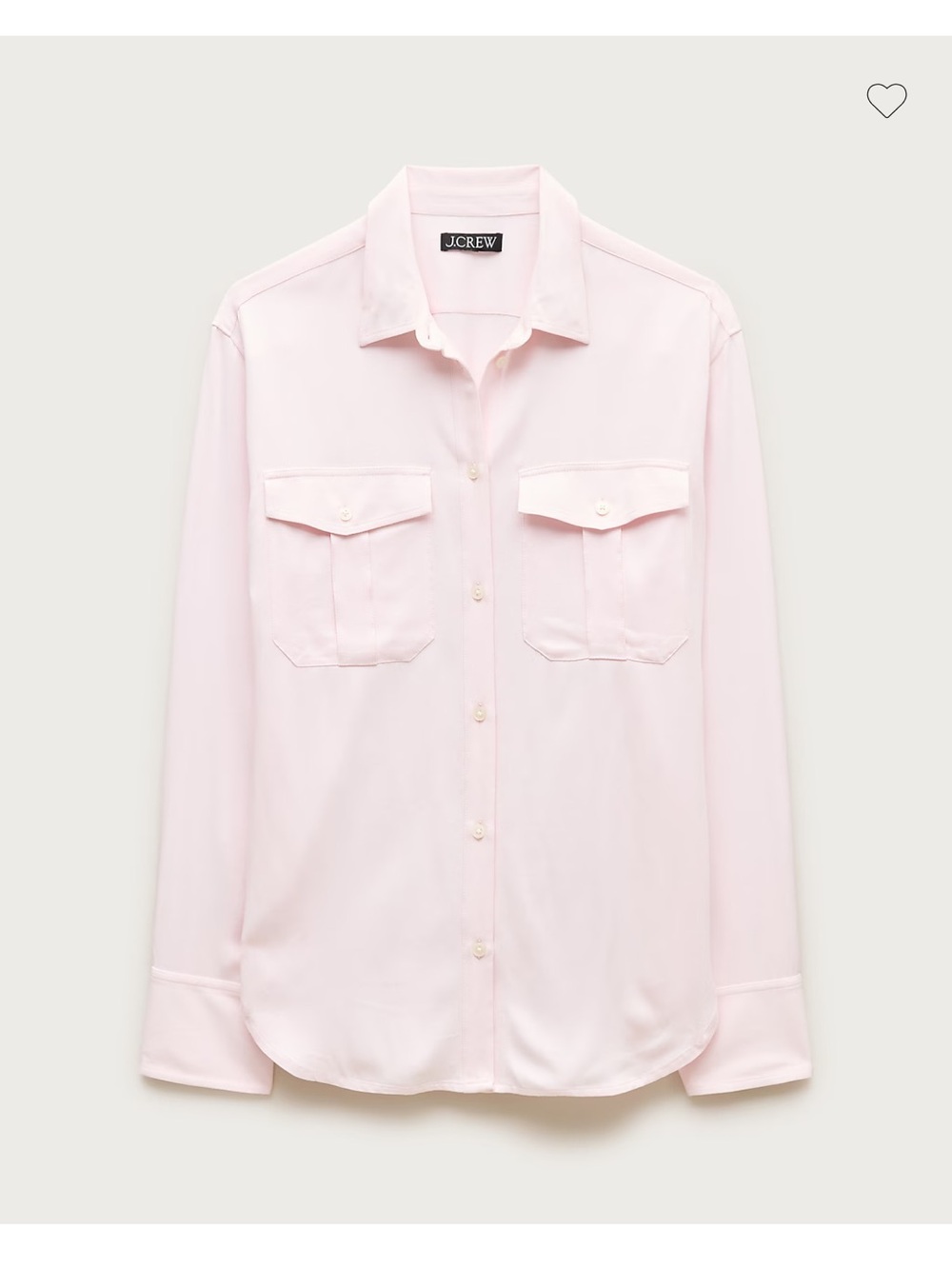 J. Crew Light Pink Button-Up Utility Shirt US 8